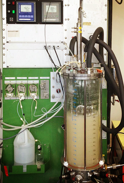 a 20L B. Braun biostat bioreactor used for yeast growth studies after being completely retrofitted A room with a fully automated mash filter press ready to be installed in a brewery designed and engineered by The Engine Room